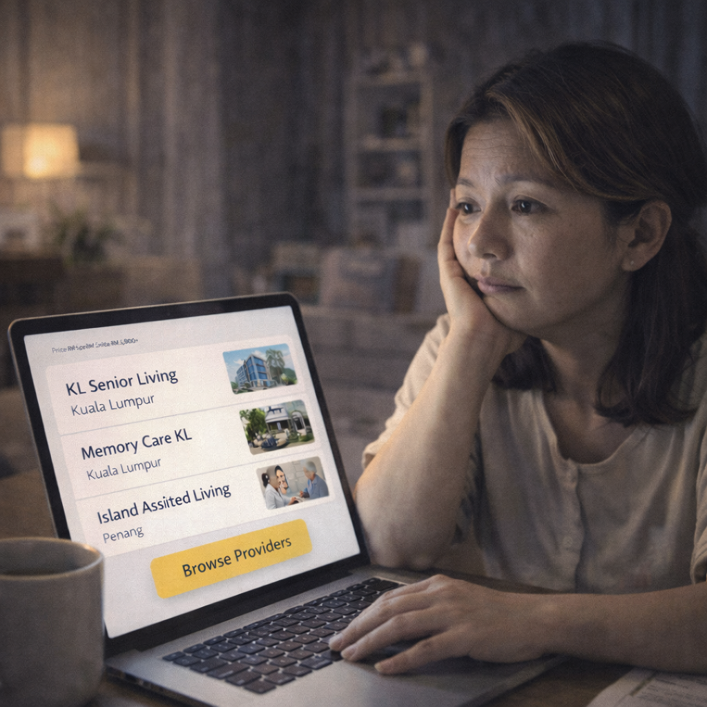 Expert care advisor helping family navigate senior living options with personalized recommendations